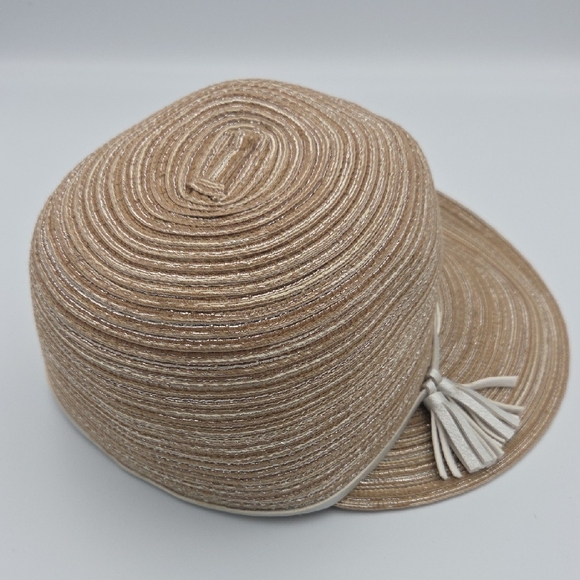 Vintage August Hat Company Women's One Size Front Brim Sun Hat Straw - Picture 5 of 9